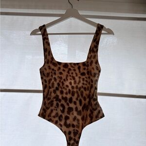 Zara Leopard Print Bodysuit